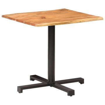 Bistro Table with Live Edges 80x80x75 cm Solid Acacia Wood