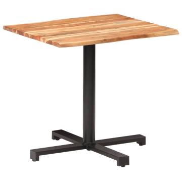 Bistro Table with Live Edges 80x80x75 cm Solid Acacia Wood