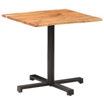 Bistro Table with Live Edges 80x80x75 cm Solid Acacia Wood