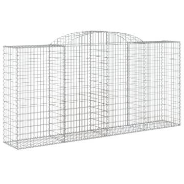 Arched Gabion Baskets 4 pcs 300x50x140/160 cm Galvanised Iron