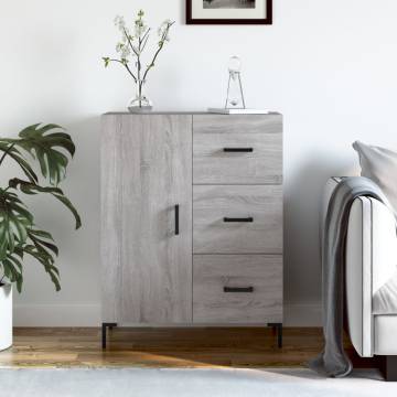 Sideboard Grey Sonoma 69.5x34x90 cm Engineered Wood