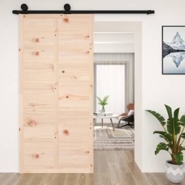 Barn Door 100x1.8x214 cm Solid Wood Pine