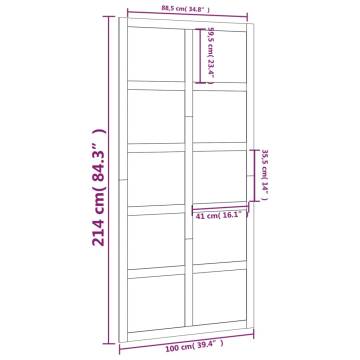 Barn Door 100x1.8x214 cm Solid Wood Pine