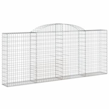 Arched Gabion Baskets 7 pcs 300x30x120/140 cm Galvanised Iron