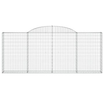 Arched Gabion Baskets 7 pcs 300x30x120/140 cm Galvanised Iron