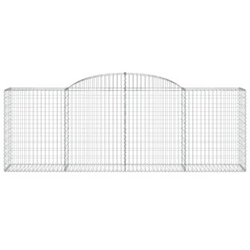 Arched Gabion Baskets 8 pcs 300x50x100/120 cm Galvanised Iron