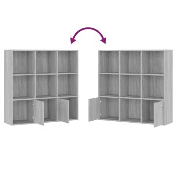 Book Cabinet Grey Sonoma 98x30x98 cm