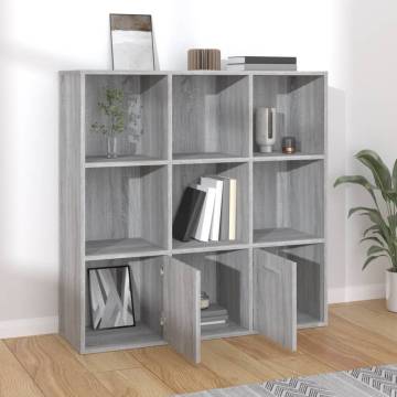 Book Cabinet Grey Sonoma 98x30x98 cm