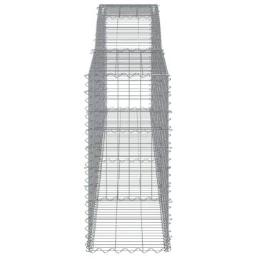 Arched Gabion Baskets 15 pcs 400x50x100/120 cm Galvanised Iron