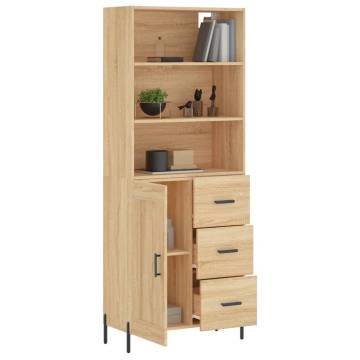 Highboard Sonoma Oak 69.5x34x180 cm Engineered Wood