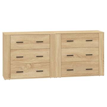 Sideboards 2 pcs Sonoma Oak Engineered Wood