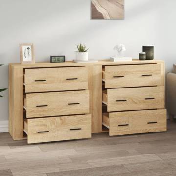 Sideboards 2 pcs Sonoma Oak Engineered Wood