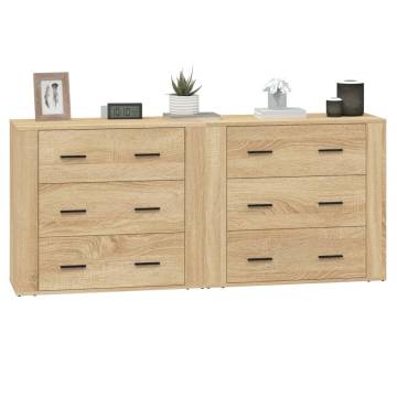 Sideboards 2 pcs Sonoma Oak Engineered Wood