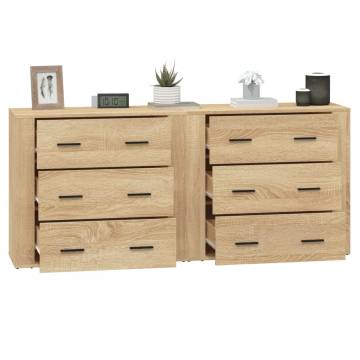 Sideboards 2 pcs Sonoma Oak Engineered Wood