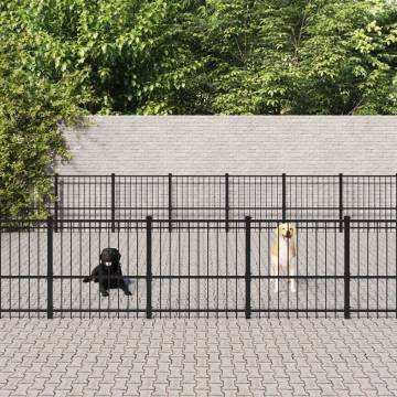 Outdoor Dog Kennel Steel 52.69 m²