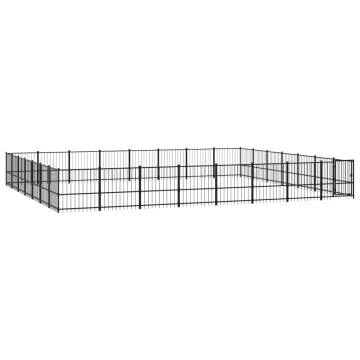 Outdoor Dog Kennel Steel 52.69 m²