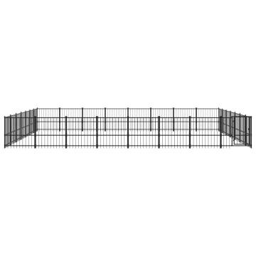 Outdoor Dog Kennel Steel 52.69 m²