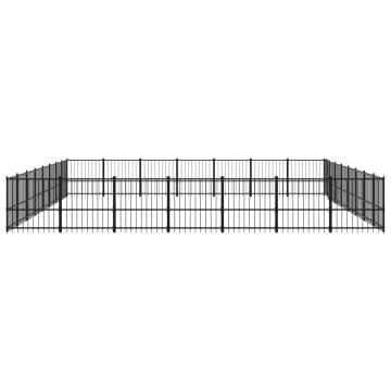 Outdoor Dog Kennel Steel 52.69 m²