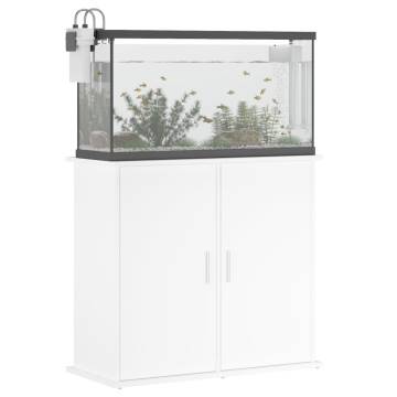 Aquarium Stand White 81x36x73 cm Engineered Wood