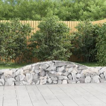 Arched Gabion Baskets 4 pcs 400x30x40/60 cm Galvanised Iron