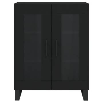 Highboard Black 69.5x34x180 cm Engineered Wood