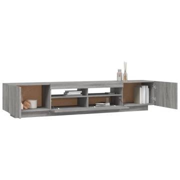 2 Piece TV Cabinet Set with LED Lights Grey Sonoma Engineered Wood