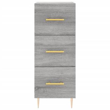 Highboard Grey Sonoma 34.5x34x180 cm Engineered Wood