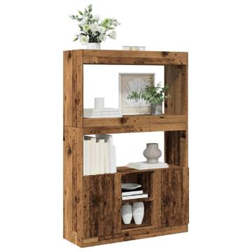  Highboard Old Wood 92x33x140 cm Engineered Wood