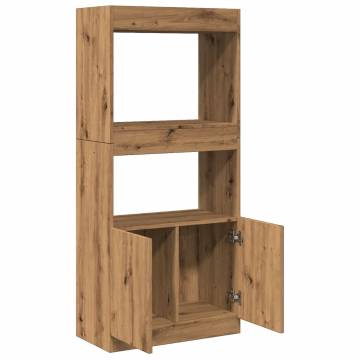  Highboard Artisian Oak 63x33x140 cm Engineered Wood