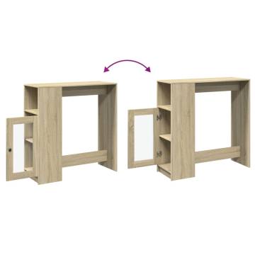  Bar Table with Racks Sonoma Oak 101x40x103.5 cm Engineered Wood