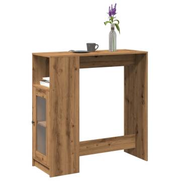  Bar Table with Racks Artisan Oak 101x40x103.5 cm Engineered Wood