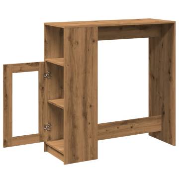  Bar Table with Racks Artisan Oak 101x40x103.5 cm Engineered Wood