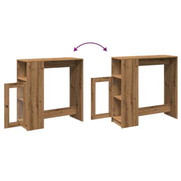  Bar Table with Racks Artisan Oak 101x40x103.5 cm Engineered Wood