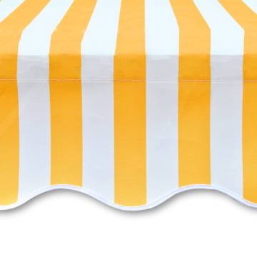 Awning Top Sunshade Canvas Orange & White 500x300 cm