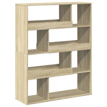  Bookcase Sonoma Oak 100x33x125.5 cm Engineered Wood