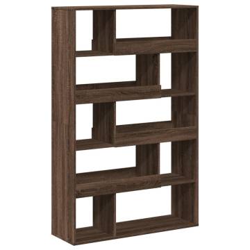  Bookcase Brown Oak 100x33x156.5 cm Engineered Wood