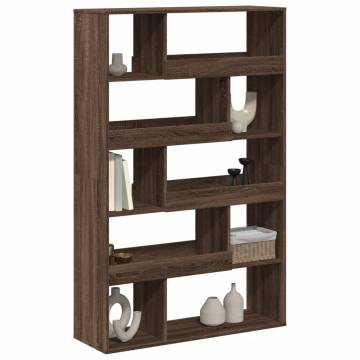  Bookcase Brown Oak 100x33x156.5 cm Engineered Wood