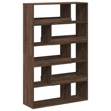  Bookcase Brown Oak 100x33x156.5 cm Engineered Wood