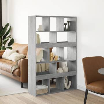  Room Divider Concrete Grey 100x33x156.5 cm Engineered Wood