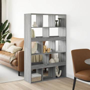  Room Divider Grey Sonoma 100x33x156.5 cm Engineered Wood