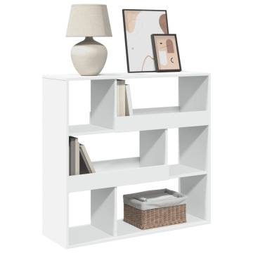  Bookcase White 100x33x94.5 cm Engineered Wood