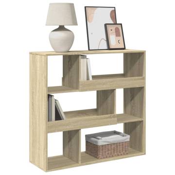  Bookcase Sonoma Oak 100x33x94.5 cm Engineered Wood