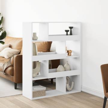  Bookcase White 100x33x125.5 cm Engineered Wood