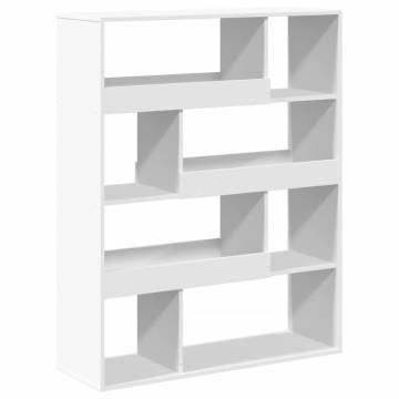  Bookcase White 100x33x125.5 cm Engineered Wood