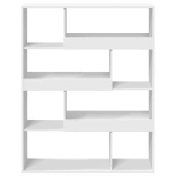  Bookcase White 100x33x125.5 cm Engineered Wood