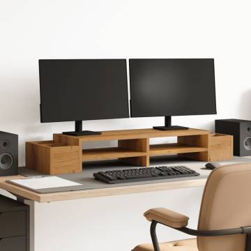  Monitor Stand with Storage Artisian Oak 100x27x15 cm Engineered Wood