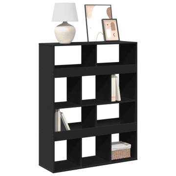  Bookcase Black 100x33x125.5 cm Engineered Wood