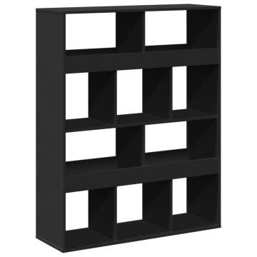  Bookcase Black 100x33x125.5 cm Engineered Wood