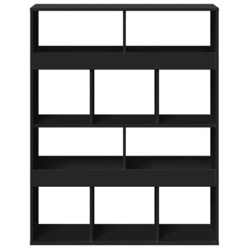  Bookcase Black 100x33x125.5 cm Engineered Wood