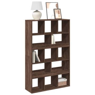  Bookcase Brown Oak 100x33x156.5 cm Engineered Wood